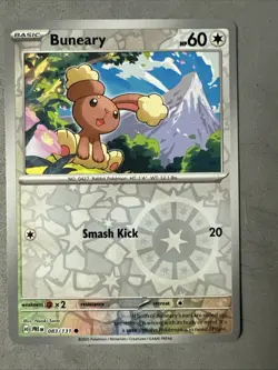 Pokemon TCG * SV Prismatic Evolutions * 083/131 Buneary C REVERSE HOLO* FRESH PK - Image 1
