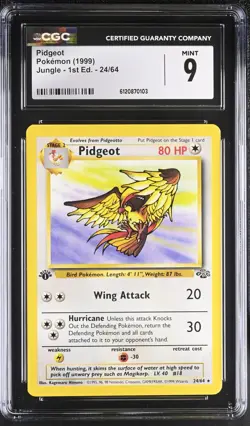 1999 Pokemon Pidgeot 1st Edition Jungle 24/64 - CGC 9 Mint - Image 1