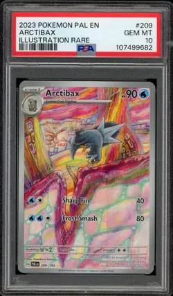 2023 POKEMON PAL EN PALDEA EVOLVED ILLUSTRATION RARE #209 ARCTIBAX PSA 10 - Image 1