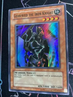YUGIOH GEARFRIED THE IRON KNIGHT SUPER RARE PSV-101 M/NM - Image 1