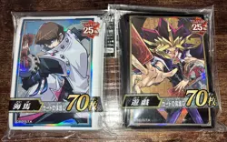 Yu-Gi-Oh Sleeves Seto Kaiba Yami Yugi Konami OCG 25th Anniversary 140 Sleeves - Image 1
