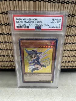 2020 Yu-gi-oh Dark Magician Girl LART-EN019 Lost Art Promotion PSA 8 - Image 1