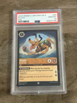 Pluto - 2024 Disney Lorcana EN4 Ursula's Return #20 Foil PSA 10 - Image 1
