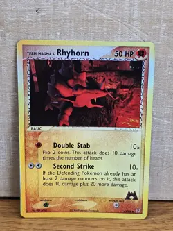 Rhyhorn 67/95 Team Magma vs Team Aqua Reverse Holo Pokemon Card TCG - Image 1