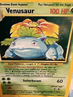 Venusaur 15/102 Holo Base Set WOTC Vintage Pokemon Card LP- - Image 2