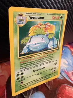 Venusaur 15/102 Holo Base Set WOTC Vintage Pokemon Card LP- - Image 4