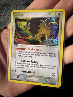 Pokemon TCG Tauros Ex Crystal Guardians 12/100 Reverse Holo Stamped 2006 Card - Image 3
