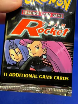 SEALED Unweighed Vintage 2000 WOTC Pokemon Team Rocket Booster Pack Jessie James - Image 4