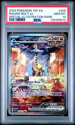 Raging Bolt EX 208/162 Special Illustration Rare Pokemon PSA 10 *812 - Image 1