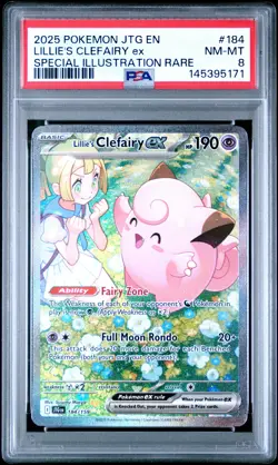 Lillie's Clefairy EX 184/159 Special Illustration Rare Pokemon PSA 8 *171 - Image 1