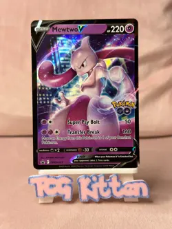 Mewtwo V SWSH223 Pokemon GO Sword & Shield Holo Promo TCGKITTEN - Image 1