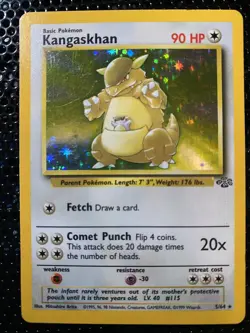 Poke mon TCG Kangaskhan Holo 5/64 Jungle Unlimited MP - Image 1