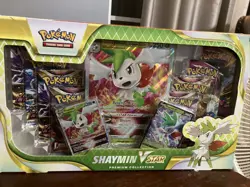 Pokemon TCG: Shaymin V Star Premium Collection Box New Factory Sealed 8 Boosters - Image 1