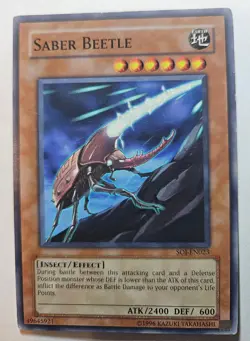 Yugioh Saber Beetle SOI-EN023 Shadow of Infinity Unlimited Edition - Image 2