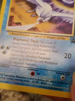 Pokemon Card Legendary Articuno #22 Vintage Black Star Promo WOTC - Image 3