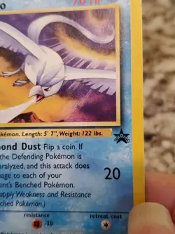 Pokemon Card Legendary Articuno #22 Vintage Black Star Promo WOTC - Image 5