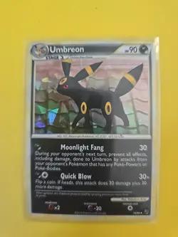 Pokemon TCG Umbreon Undaunted 10/90 Cracked Ice Holo Rare LP - Image 1