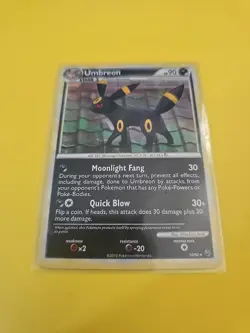 Pokemon TCG Umbreon Undaunted 10/90 Cracked Ice Holo Rare LP - Image 2