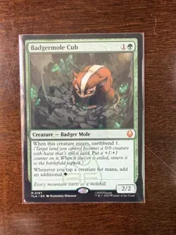 Magic: The Gathering Badgermole Cub Avatar Creature Rare Green Non Foil 2025 - Image 2