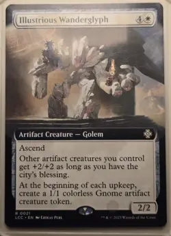 Illustrious Wanderglyph Ext Art Artifact Golem NM LCC #21 MTG Commander - Image 3