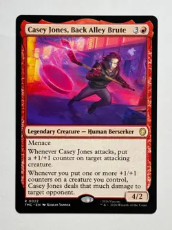 MTG Casey Jones, Back Alley Brute 22 R Commander: Teenage Mutant Ninja Turtles - Image 1