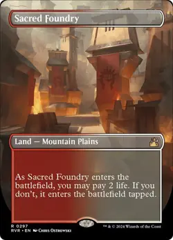 Sacred Foundry Borderless Ravnica Remastered NM MTG - Image 1