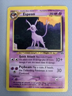 Espeon Pokemon Card 28/75 Neo Discovery 2001 - Image 1
