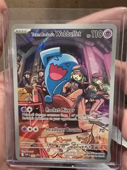 Pokemon Team Rocket's Wobbuffet 203 Sv: Scarlet & Violet Promo Holo Card Stock - Image 1