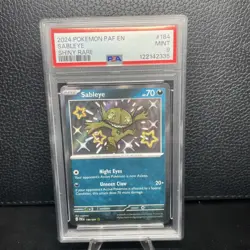 Sableye Paldean Fates Holo Shiny Rare Pokemon TCG Card 184/091 PSA 9 - Image 1