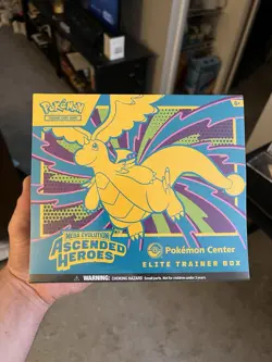Polkemon Ascended Heroes ETB PKC Pokemon Center Edition SEALED has Small Tear - Image 1