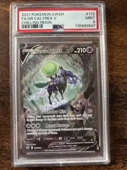 Pokemon TCG Shadow Rider Calyrex v Chilling Reign 172/198 PSA 9 - Image 1