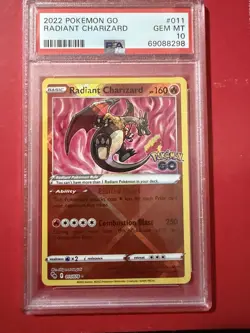 Pokemon TCG Radiant Charizard 011/078 Pokemon GO Radiant Rare PSA 10 Holo - Image 1