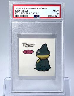 2004 Pokemon Daiichi Pan MUNCHLAX Dc Sticker Part 57 PSA 9 - Image 1