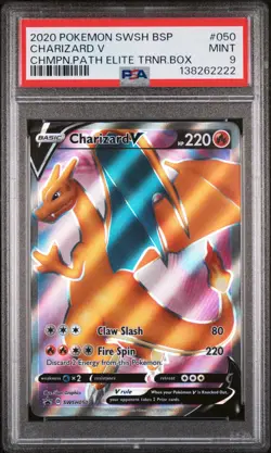 PSA 9 CHARIZARD V 050 CHAMPIONS PATH PROMO POKEMON MJ - Image 1
