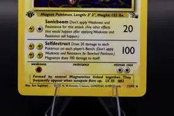 Pokemon Magneton 11/62 1st Edition Fossil Holo WOTC Vintage LP - Image 3