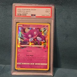 Sableye 2022 Pokemon Swsh11 Lost Origin 070/196 Holo Rare PSA 9 - Image 1