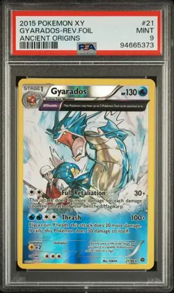 PSA 9 Gyarados Reverse Foil 21/98 XY Ancient Origins 2015 - Pokemon TCG - Image 1
