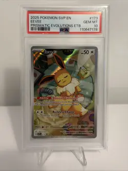 Pokemon Eevee TCG SVP #173 Black Star Promo Prismatic Evolution ETB PSA 10 - Image 1