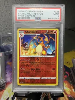 Pokemon SWSH Charizard 025/185 Vivid Voltage Psa 9 Mint - Image 1