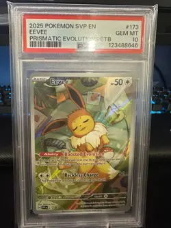 Pokemon Eevee Prismatic Evolutions ETB Promo SVP EN 173 PSA 10 Gem Mint - Image 1