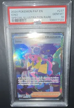 Pokemon Iono Illustration Rare Holo SV: Paldean Fates 237/091 PSA 10 2024 - Image 1