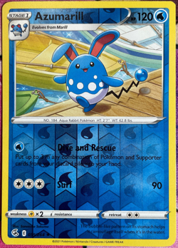 Azumarill Reverse Holo Rare - 059/264 - Fusion Strike Pokemon 2021 - Image 1