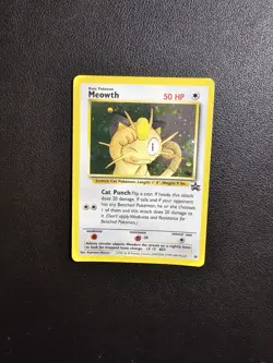 Carte pokemon Meowth Holo Promo 10 Black Star Miaouss Eng Exc - Image 1
