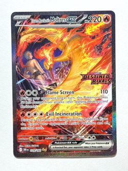 Pokemon TCG Team Rockets Moltres EX 229/182 SV: Destined Rivals Stamped *** - Image 1