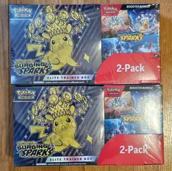 Pokemon SV Surging Sparks Elite Trainer Box Bundle Costco 2-Pack Lot of 2 - Image 1