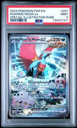 Roaring Moon EX 251/182 Special Illustration Rare Pokemon PSA 9 *311 - Image 1