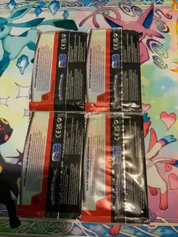 4 EMPTY Pokemon Prismatic Evolutions Booster Packs Full Art Set - Image 2