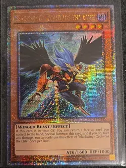 Yugioh 1x Blackwing - Zephyros the Elite - RA04-EN145 - Quarter Century Secret R - Image 1
