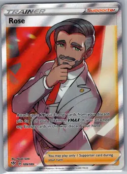 Rose (Full Art) 189/189 SWSH03: Darkness Ablaze - Pokemon Card - NM - Image 1