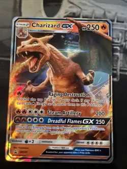 Pokemon TCG Charizard GX Holo Ultra Rare Card SM195 Black Star Promo LP - Image 1